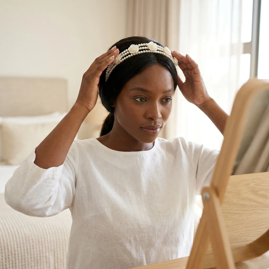 Pearl Rose Layered Headband