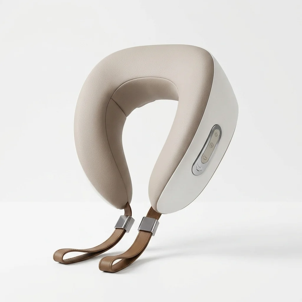 Contoured Neck Support Pillow designed for comfort and support while resting or traveling.