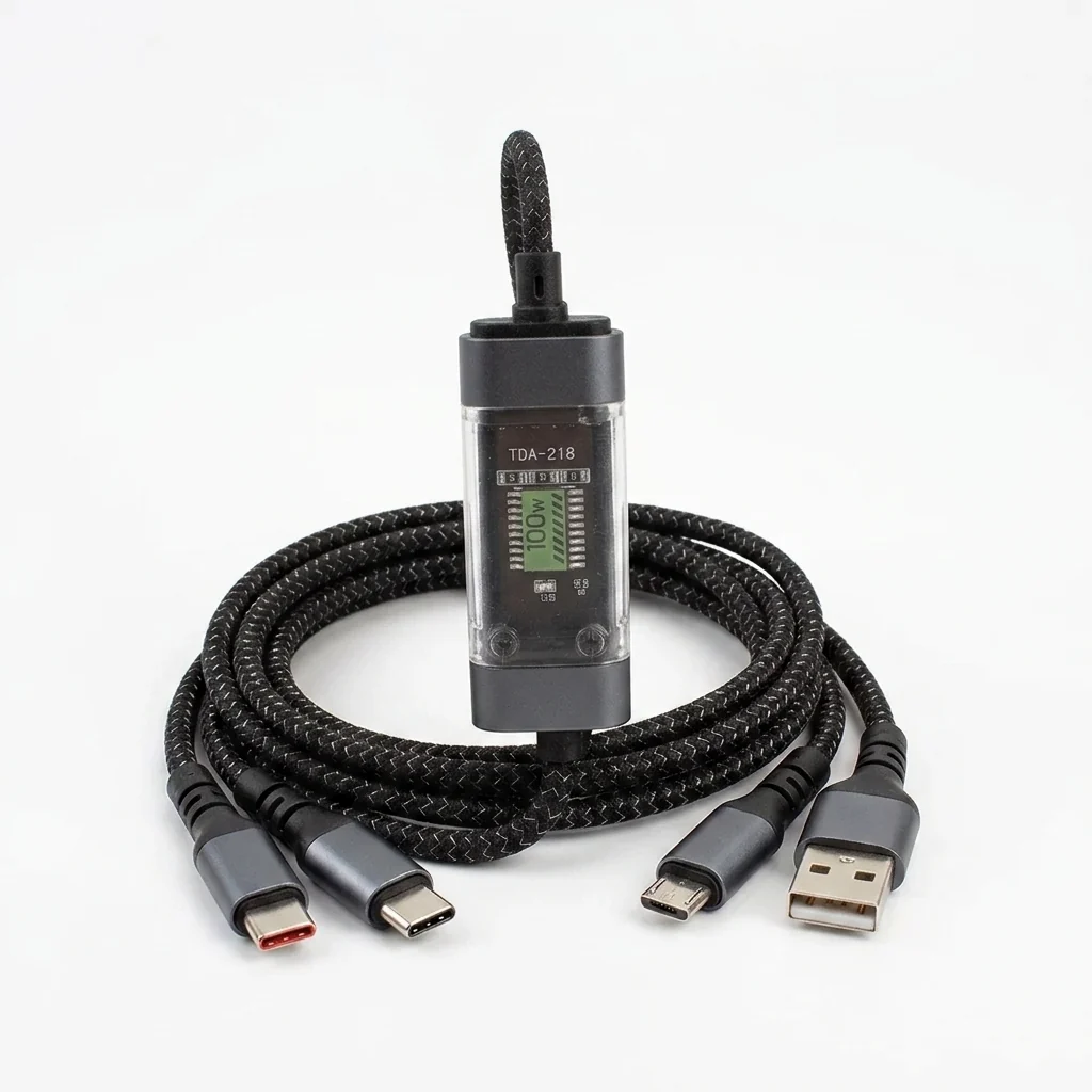 100W 3 in 1 Fast Charging USB Cable