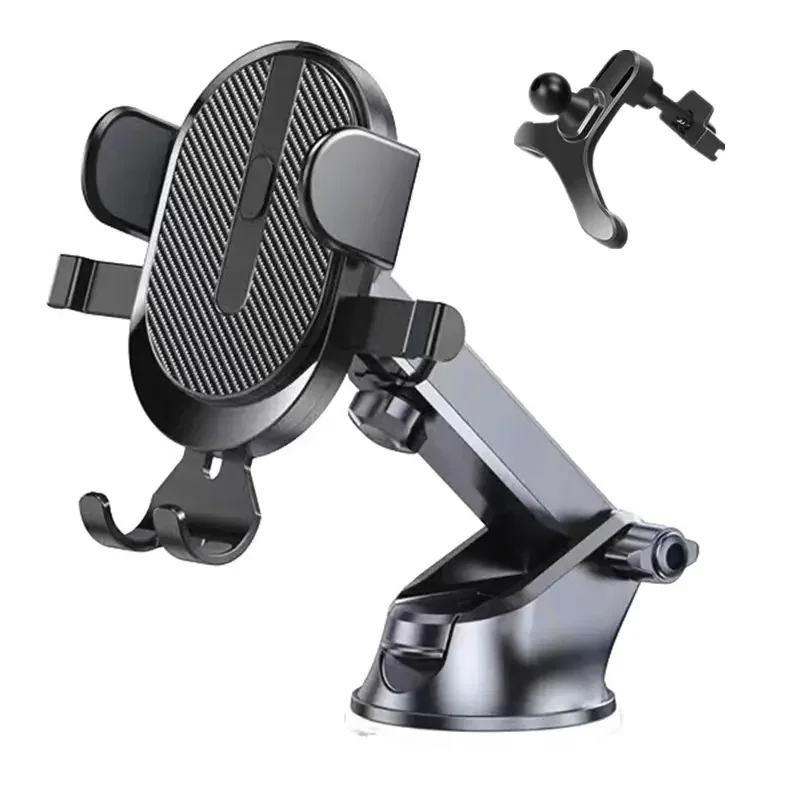Magnetic Car Cell Phone Holder with sturdy grip and adjustable arm for hands-free use while driving.