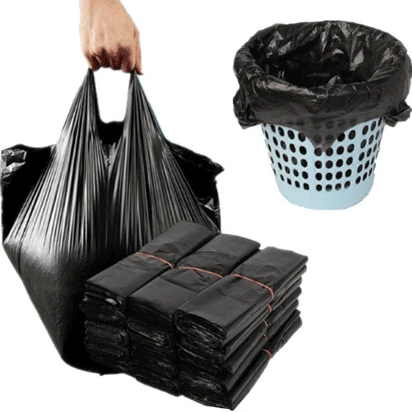 Perfect Dealz 10x100pcs Midi Black Plastic Bags
