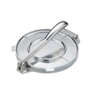 Silver Aluminium Tortilla Press for crafting perfect tortillas and Rotis at home.