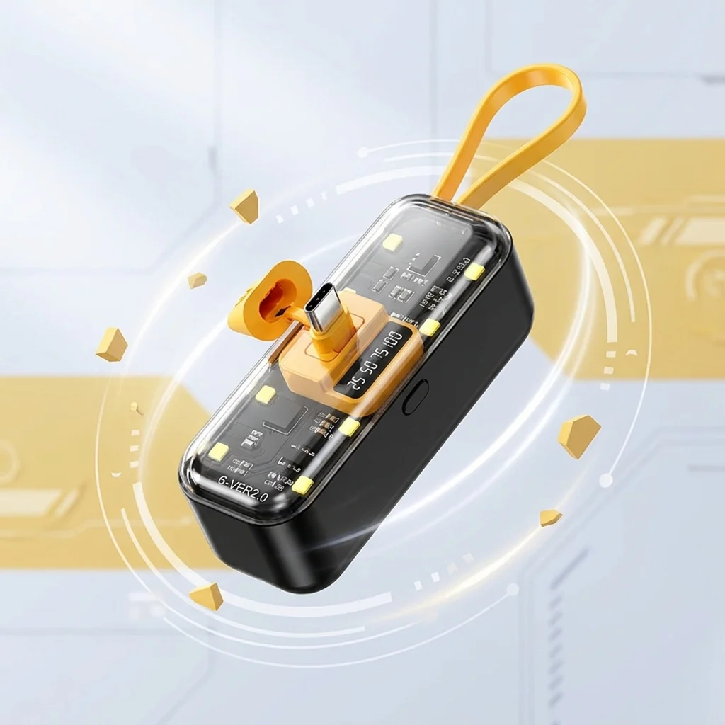 Transparent Capsule 5000mAh Mini Power Bank