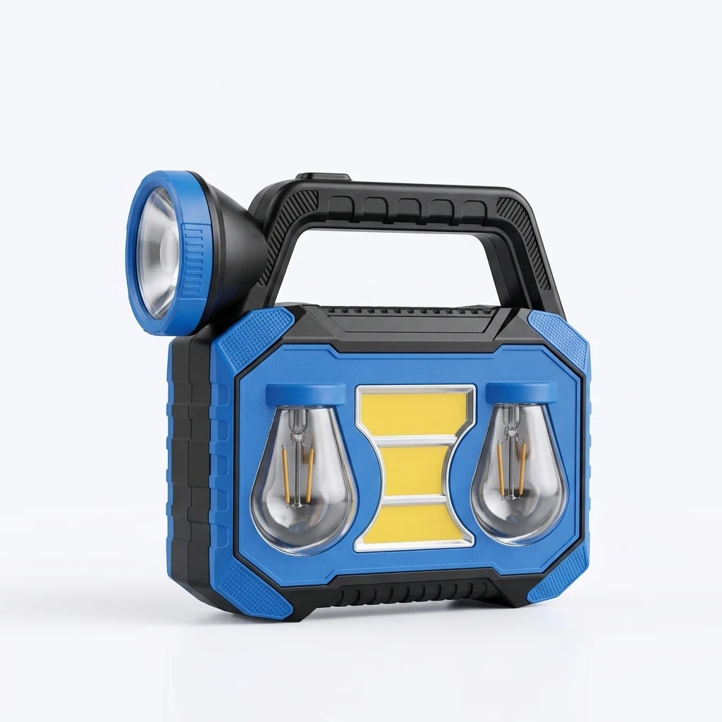 Multifunction Solar Power Bank with Work Light