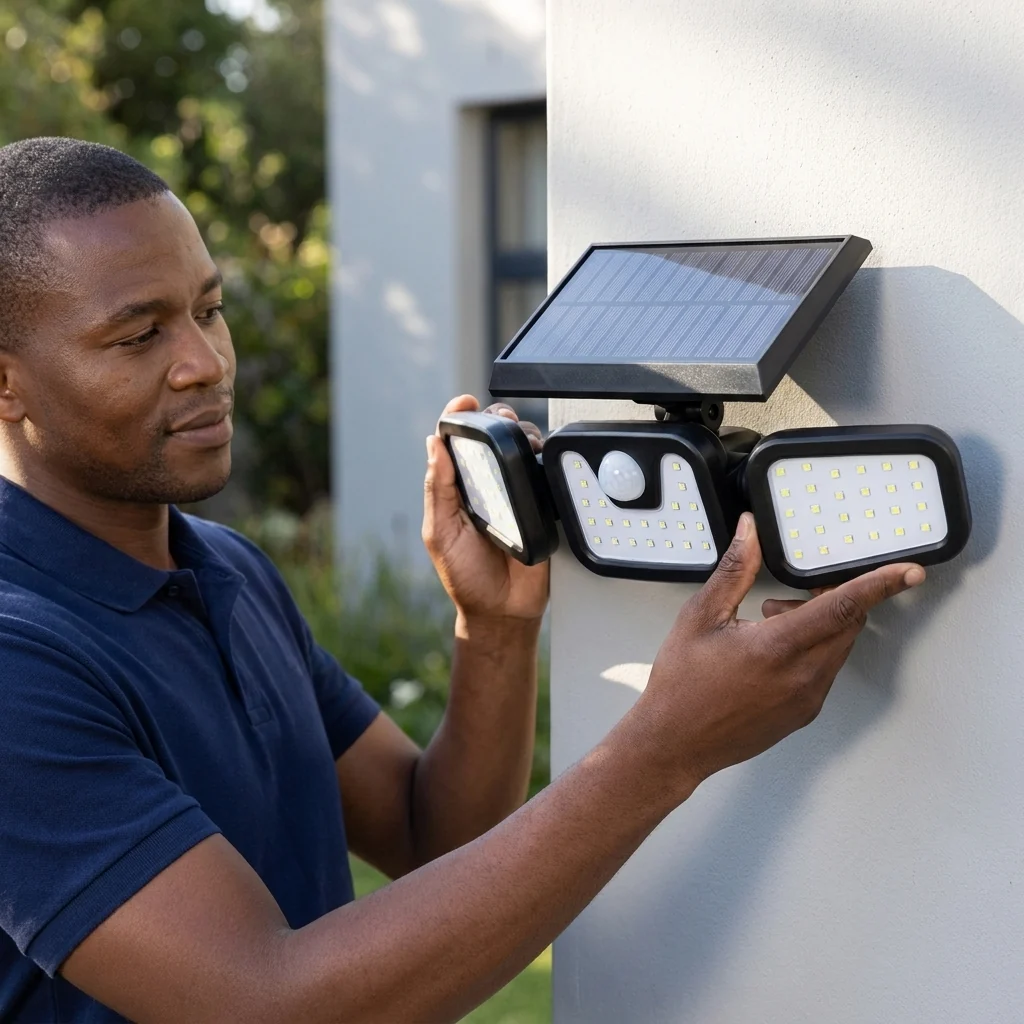 High Brightness 74 LED Solar Wall Light