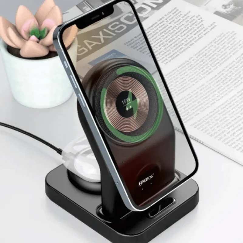Perfect Dealz 15W 3-in-1 Fast Wireless Charging Station