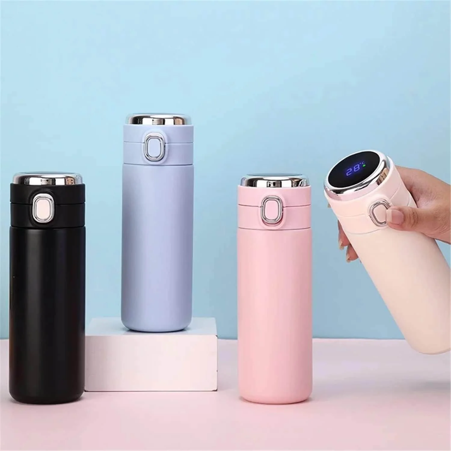 Perfect Dealz Smart Double Wall Vacuum Insulated Bottle with Led Temperature Display