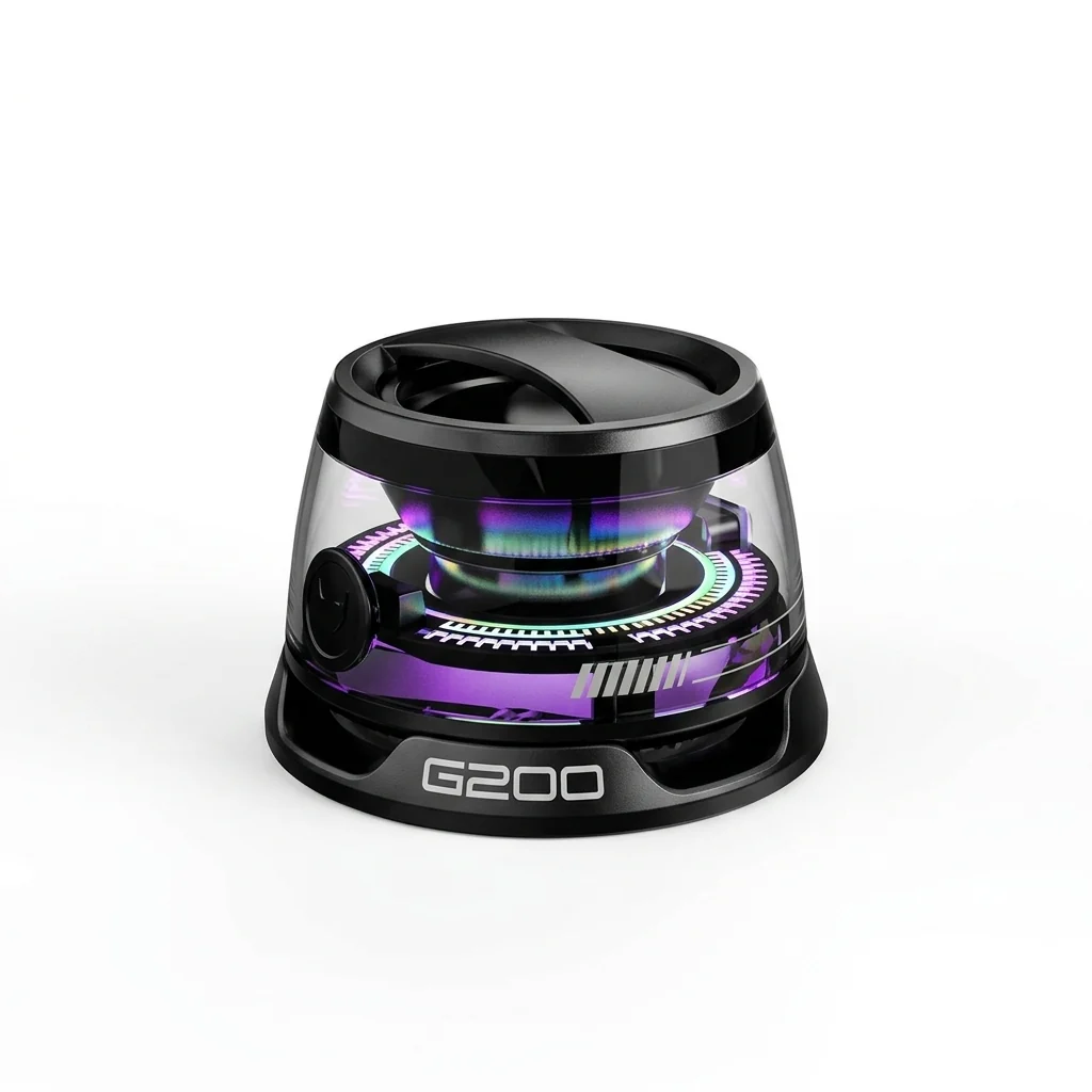 G200 Magnetic Semiconductor Phone Cooler with dynamic RGB ambient lighting for mobile gaming.