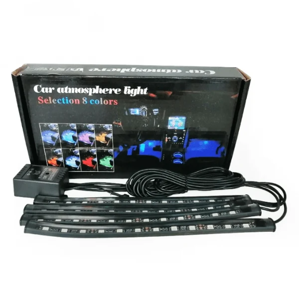 Perfect Dealz 4 Piece Car RGB Color Mood Interior Atmosphere Lamp