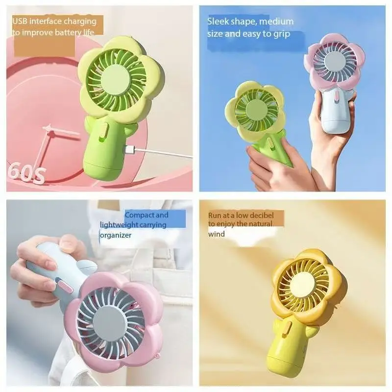 Perfect Dealz Cute Handheld Mini Flower Fan