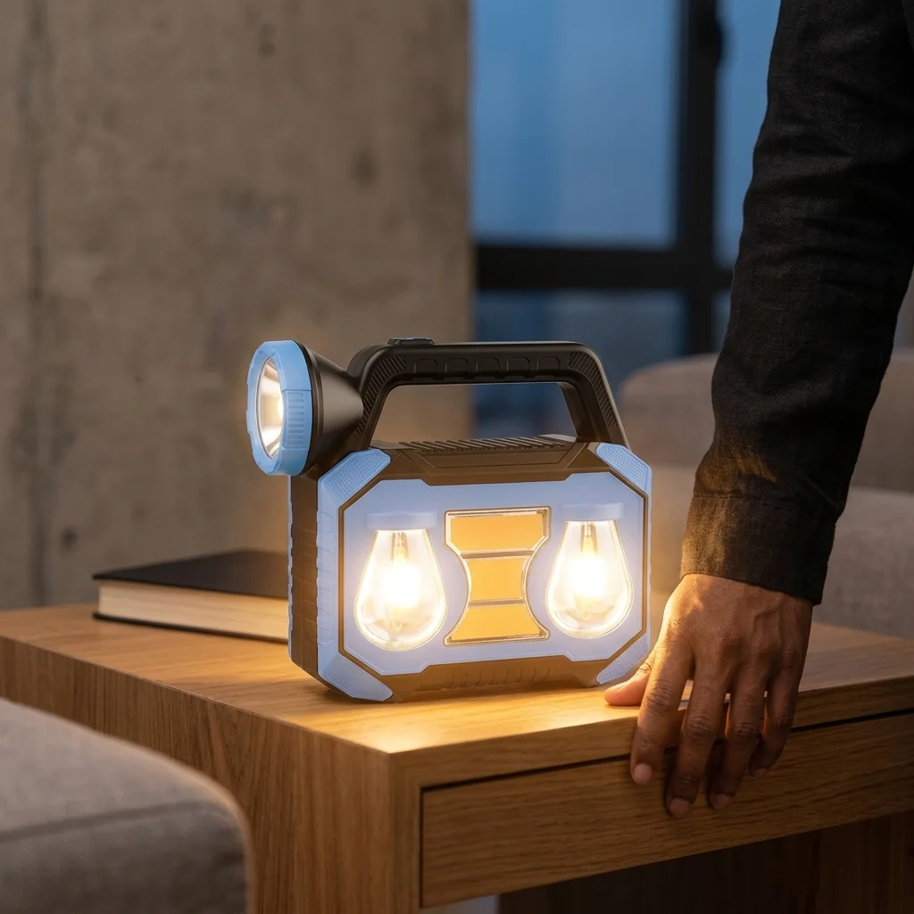Multifunction Solar Power Bank with Work Light