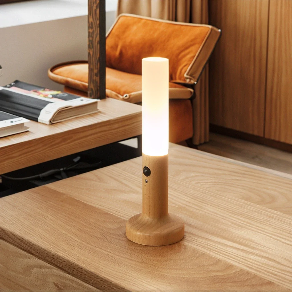 Wooden Motion Sensor Wall Light