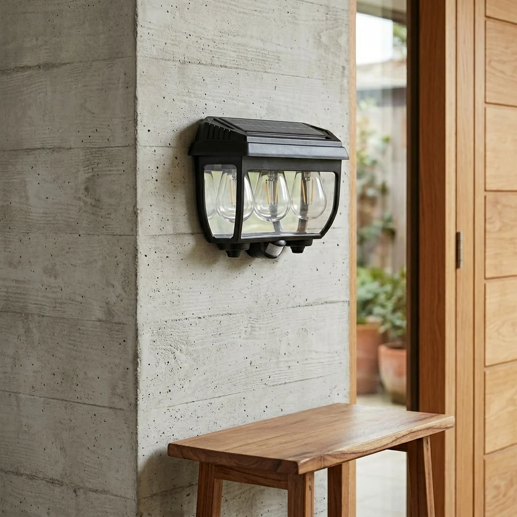 Outdoor Solar Human Body Sensor Wall Lamp