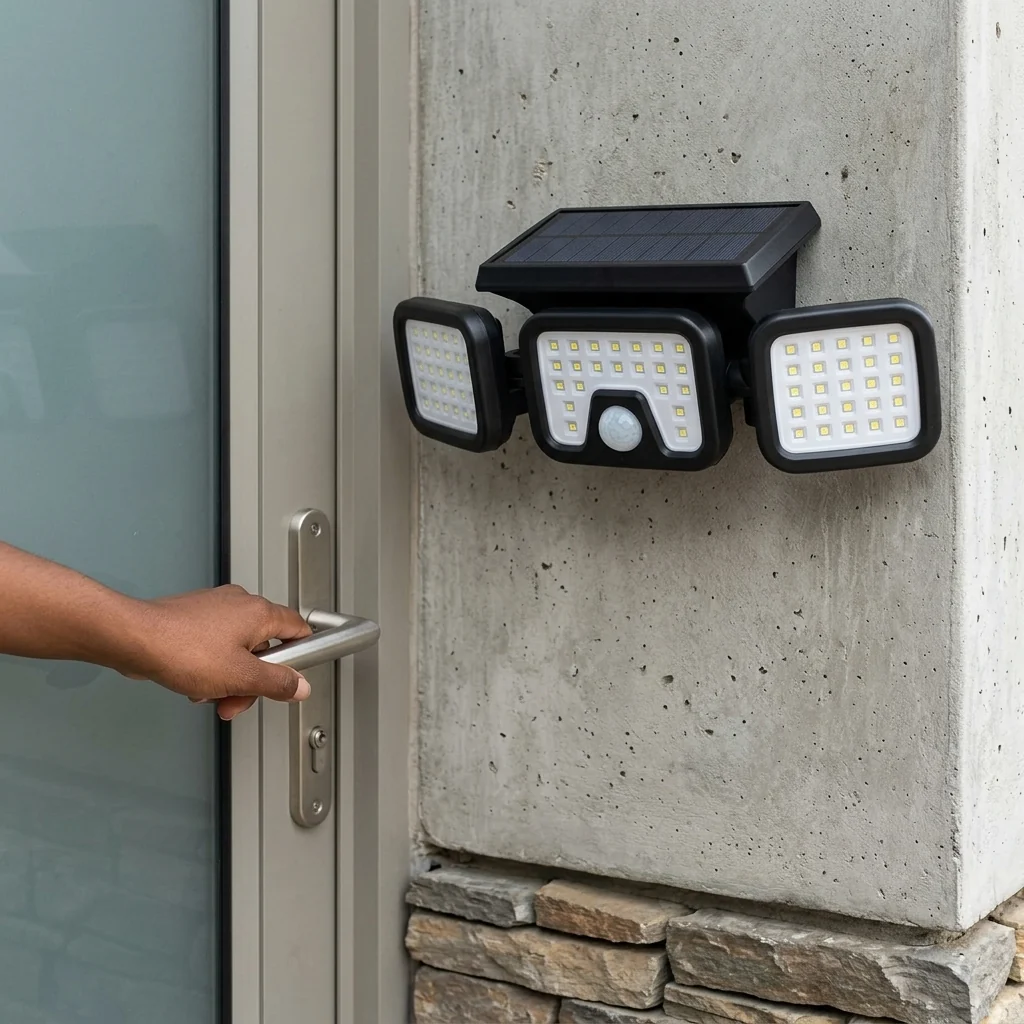 High Brightness 74 LED Solar Wall Light