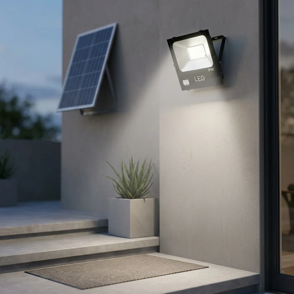 100W Solar LED Floodlight - Panel & Remote Kit