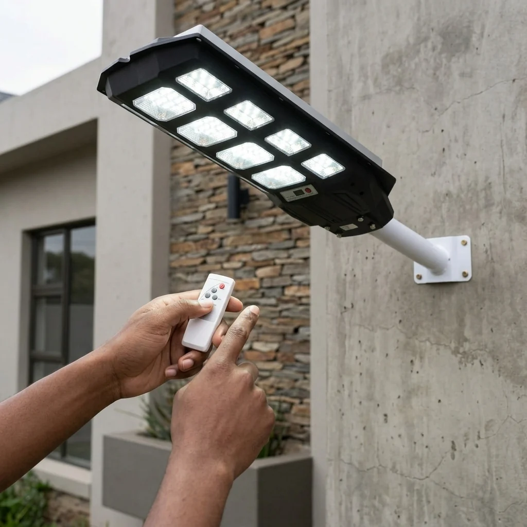 400W Solar Street Light with Motion Sensor and Remote