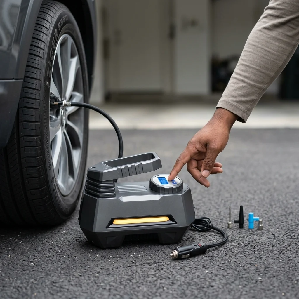 Heavy-Duty 12V Digital Car Air Compressor