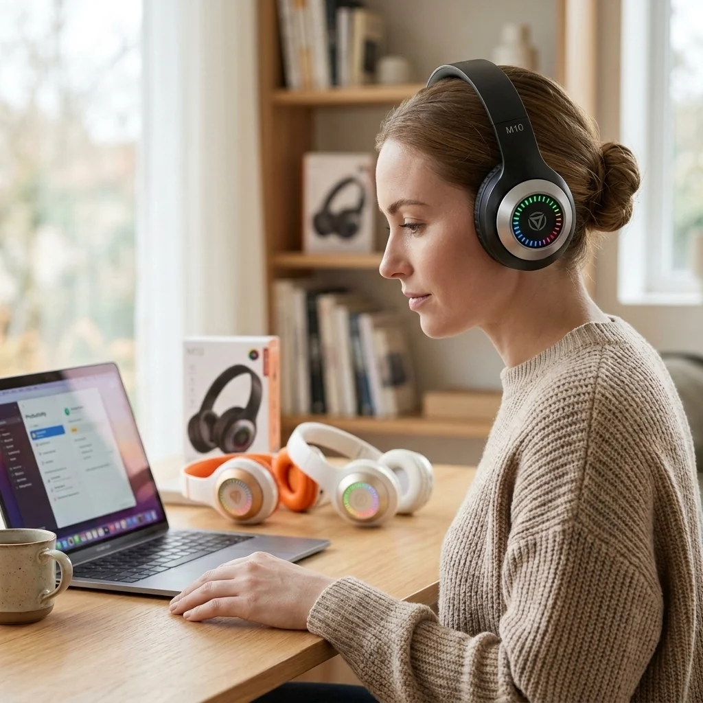 M10 Wireless Bluetooth Over-Ear Headphones