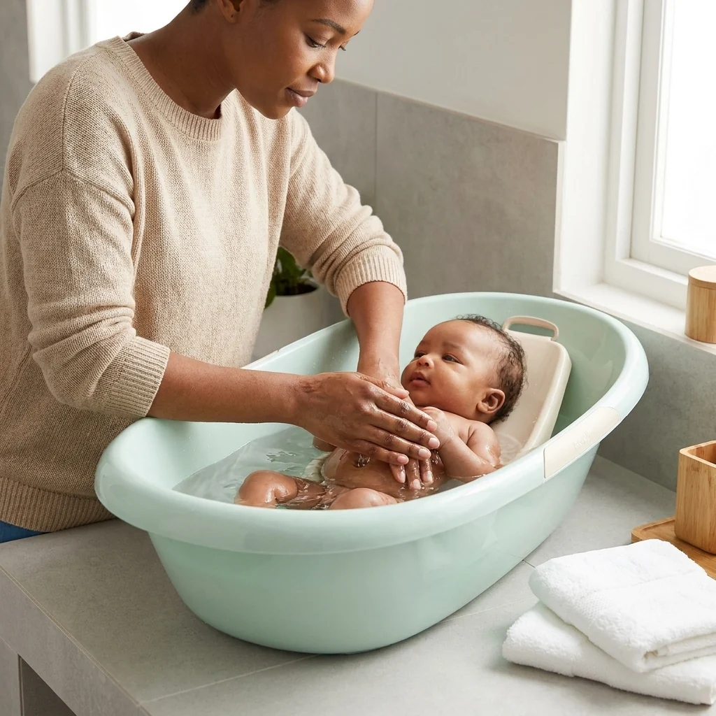 Ergonomic Baby Bathtub with Seat