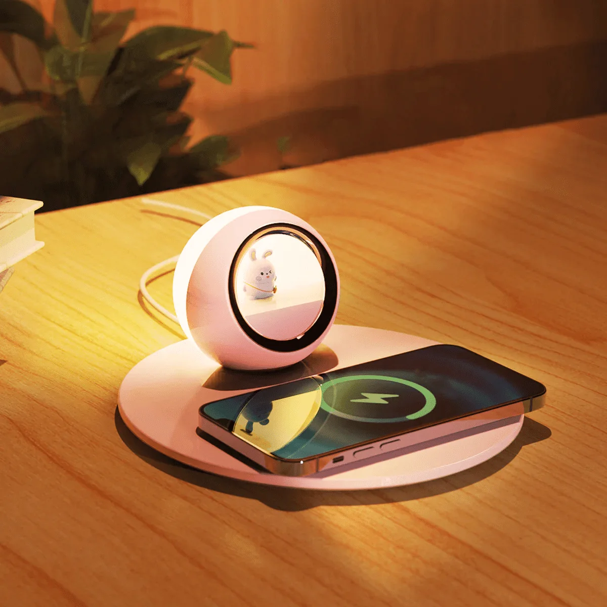 Creative 2-in-1 Wireless Charger & Night Light