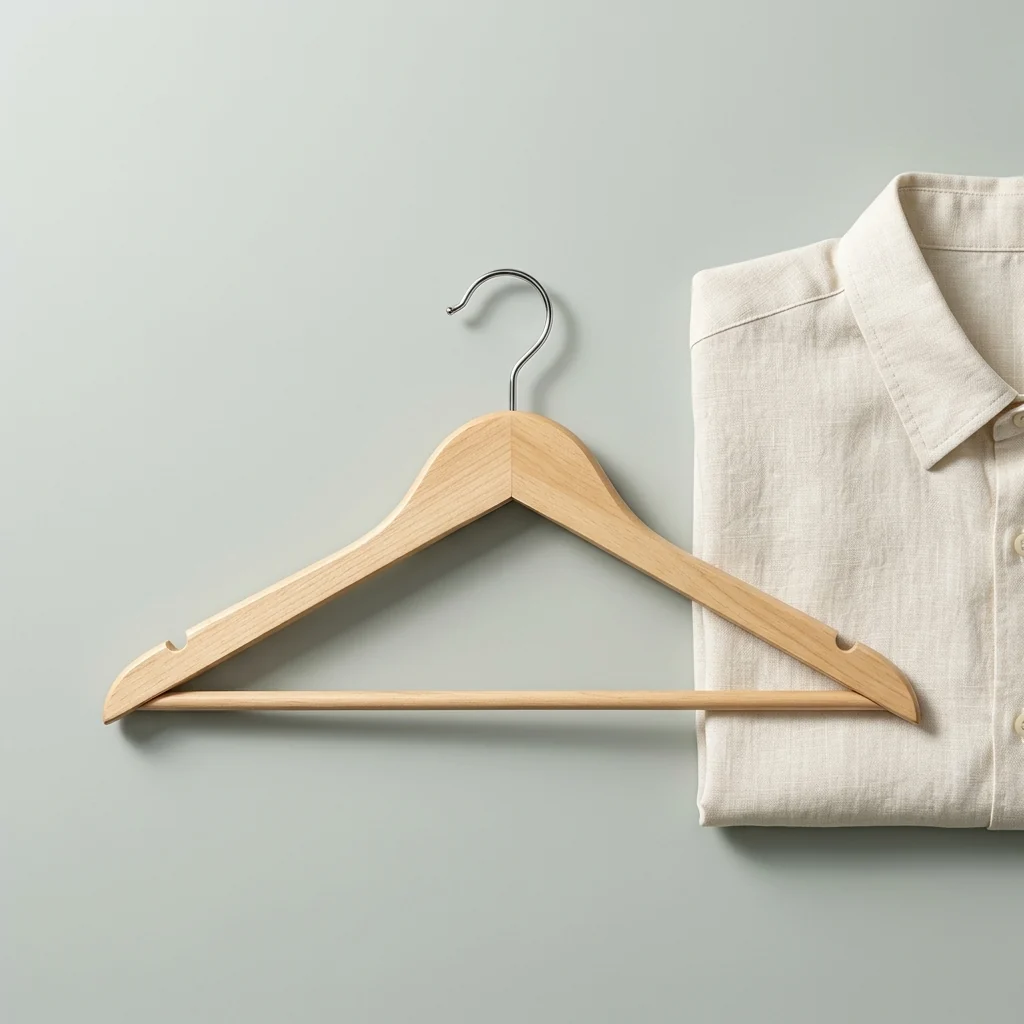 Premium Natural Solid Wood Clothes Hanger
