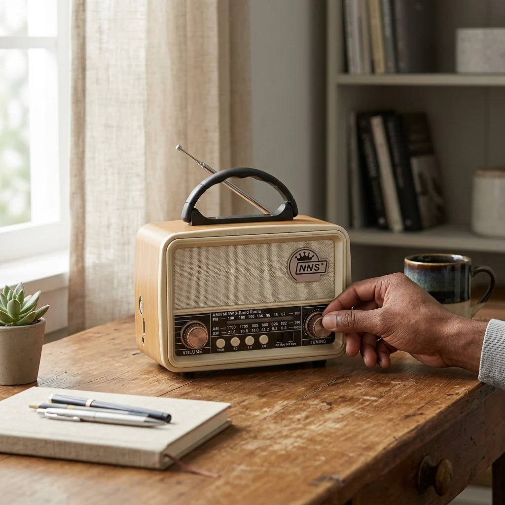 Vintage Wooden Portable Multi-Band Radio