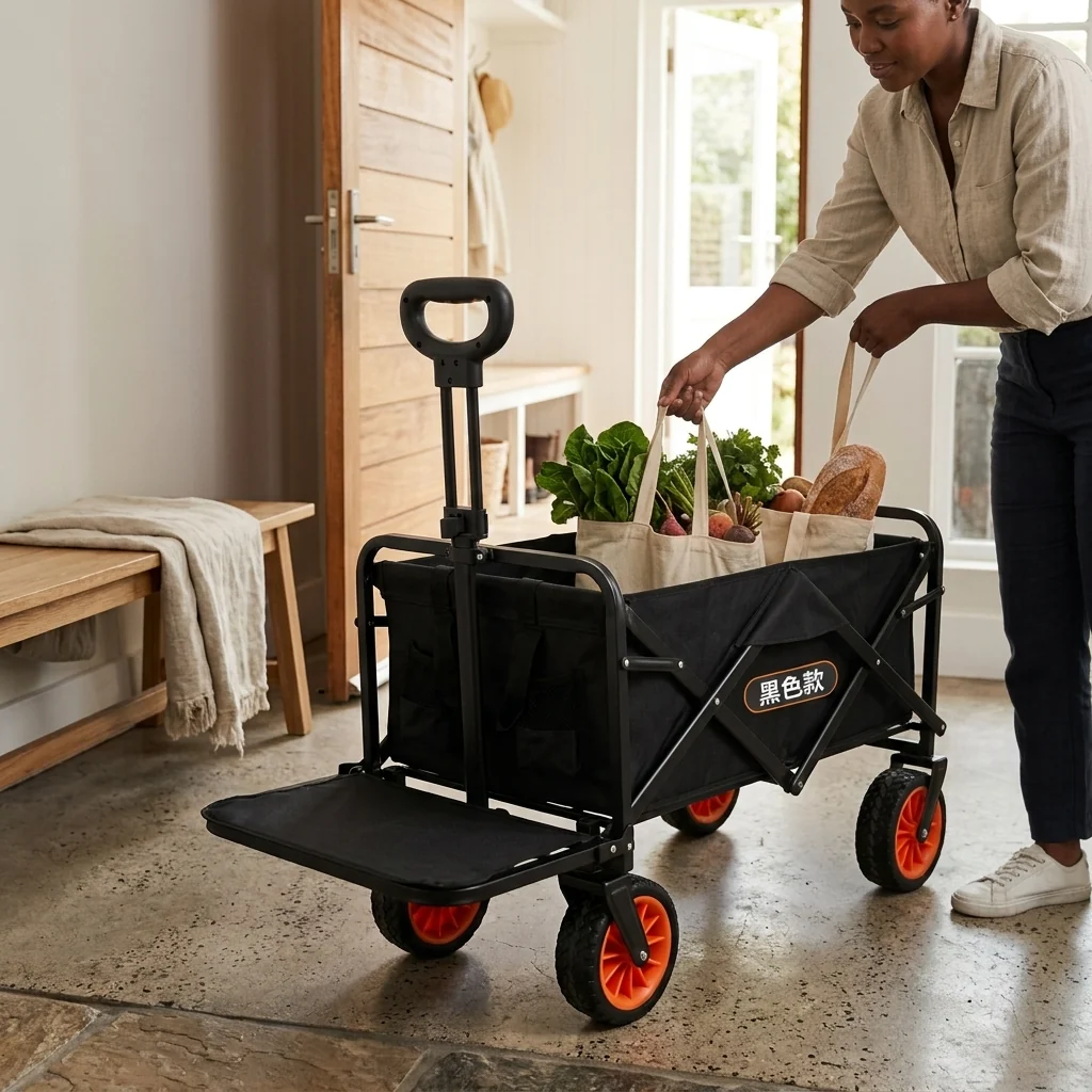 Electric Camping Wagon Cart - Effortless Gear Transport